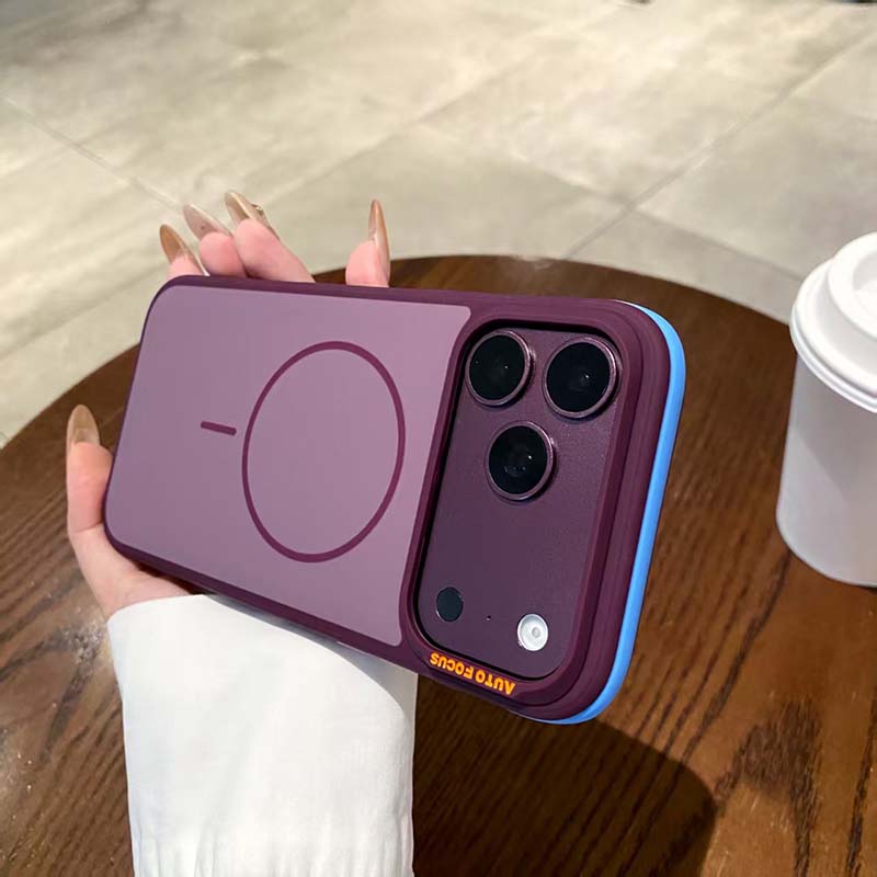 Matte Hard Pc Back Case - iPhone 18 Pro Max、13、14、15、16、17 Proに対応した、高級感のあるコントラストカラーのマット仕上げハードPC製スマートフォンケース。ワイヤレス充電に対応したバンパー付き背面カバー。