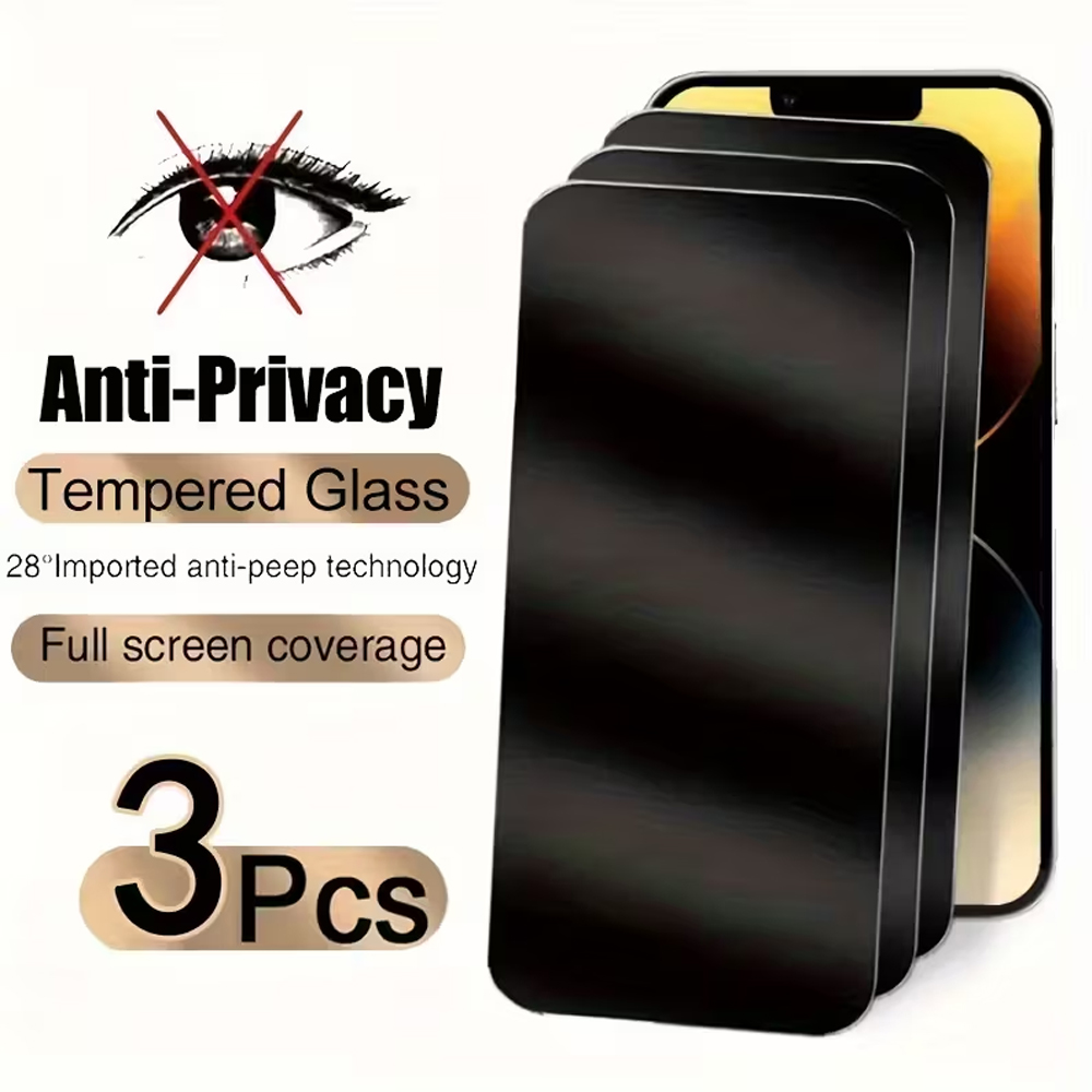 iPhone 18 Pro Max、17 Air、16、15 - Anti Peek Privacy Tempered Glass のレビューと価格