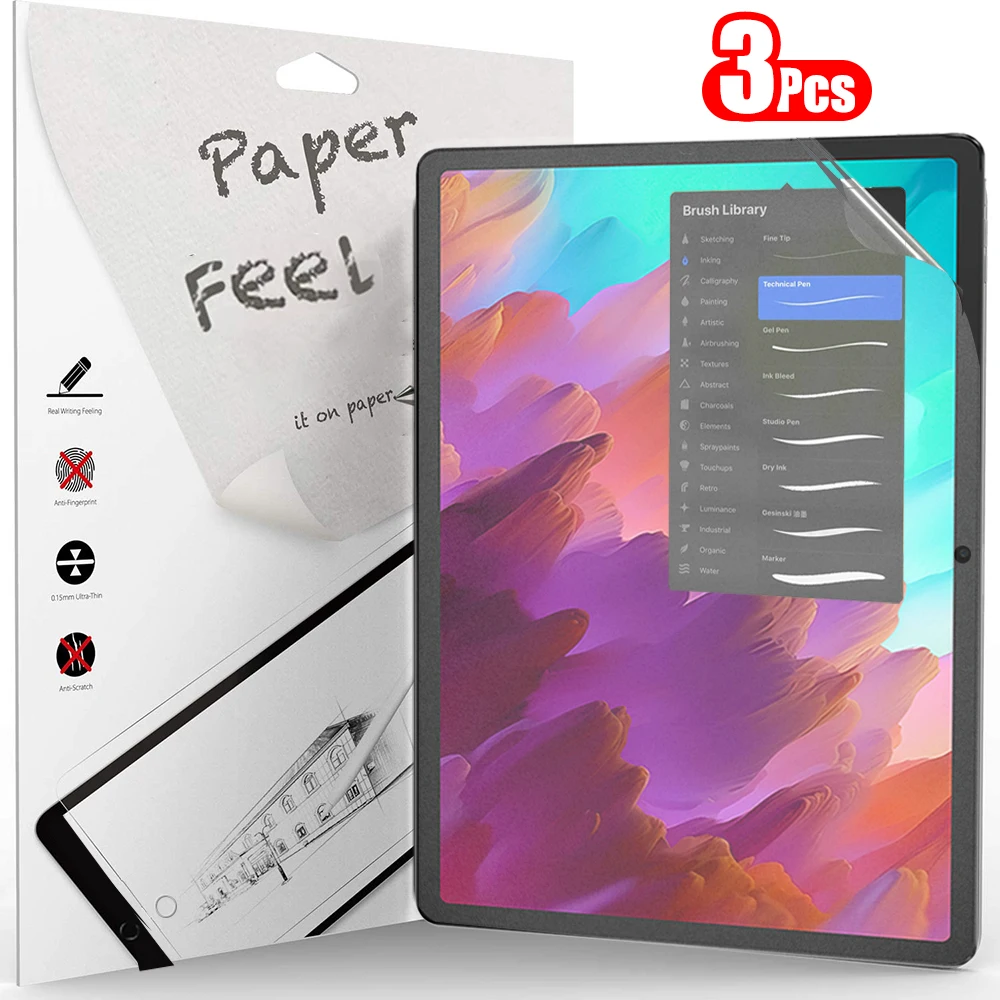 3枚入り 紙のような感触のスクリーンプロテクター Lenov - Matte Anti Glare Screen Protector のレビューと価格